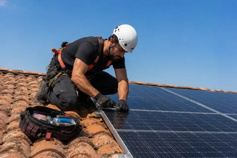 Maintenance et monitoring de panneaux solaires à Saint-Auban-sur-l'Ouvèze